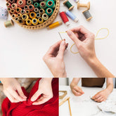 Sewing Kit with 10 Thread Spools, Scissors, Measuring Tape, Needle Set, Multi-Colour